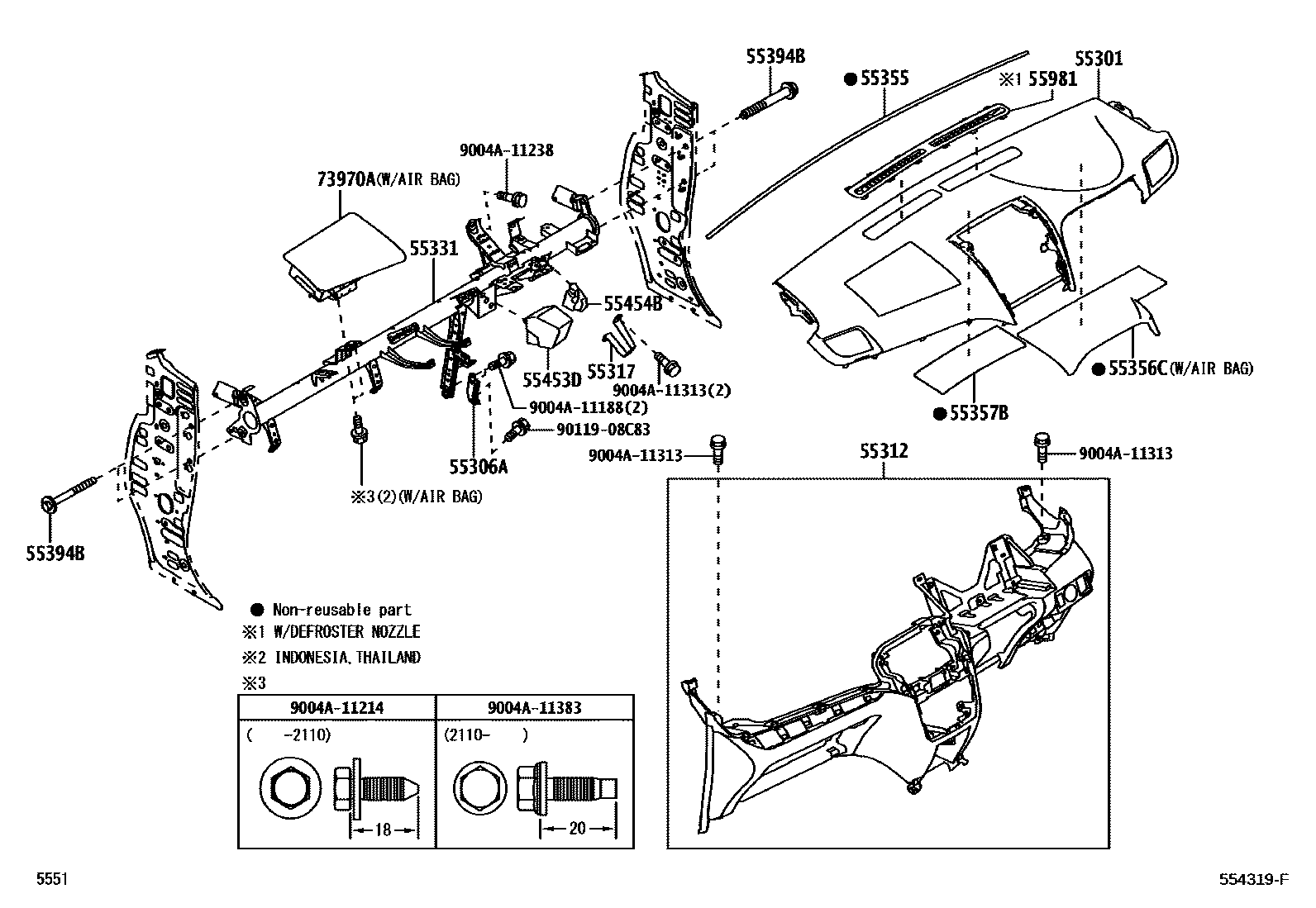 5551 — INSTRUMENT PANEL & GLOVE COMPARTMENT