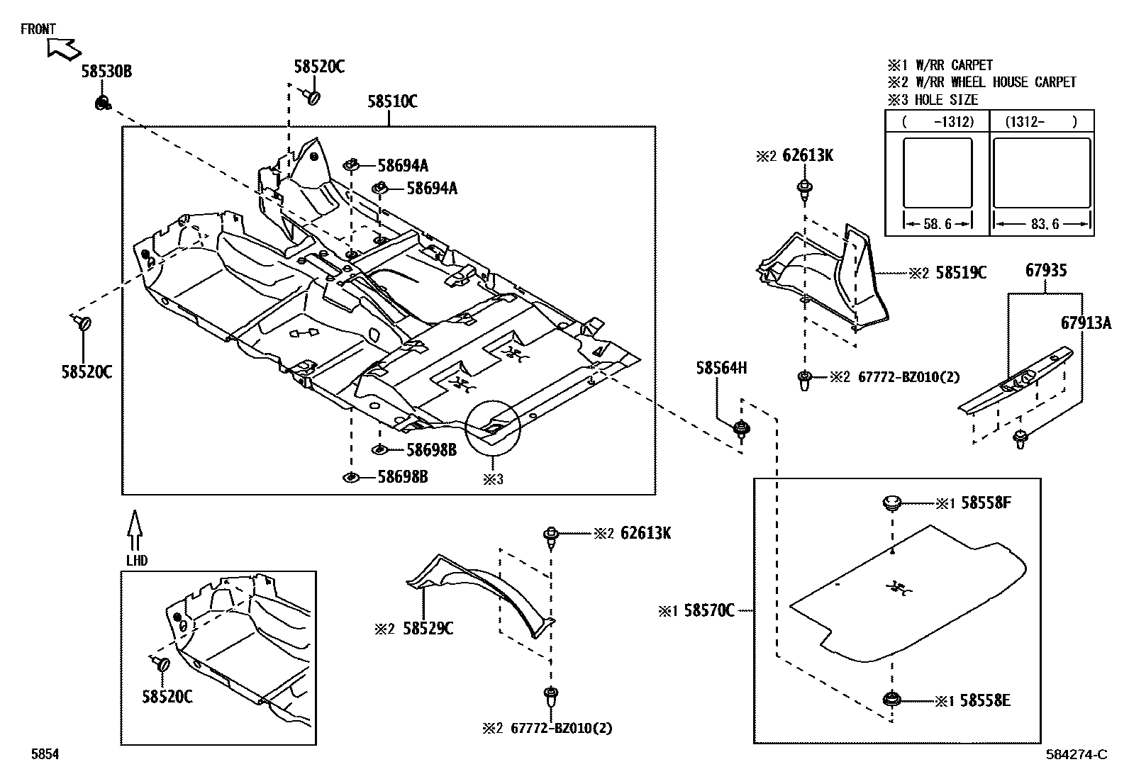 5854 — FLOOR MAT & SILENCER PAD