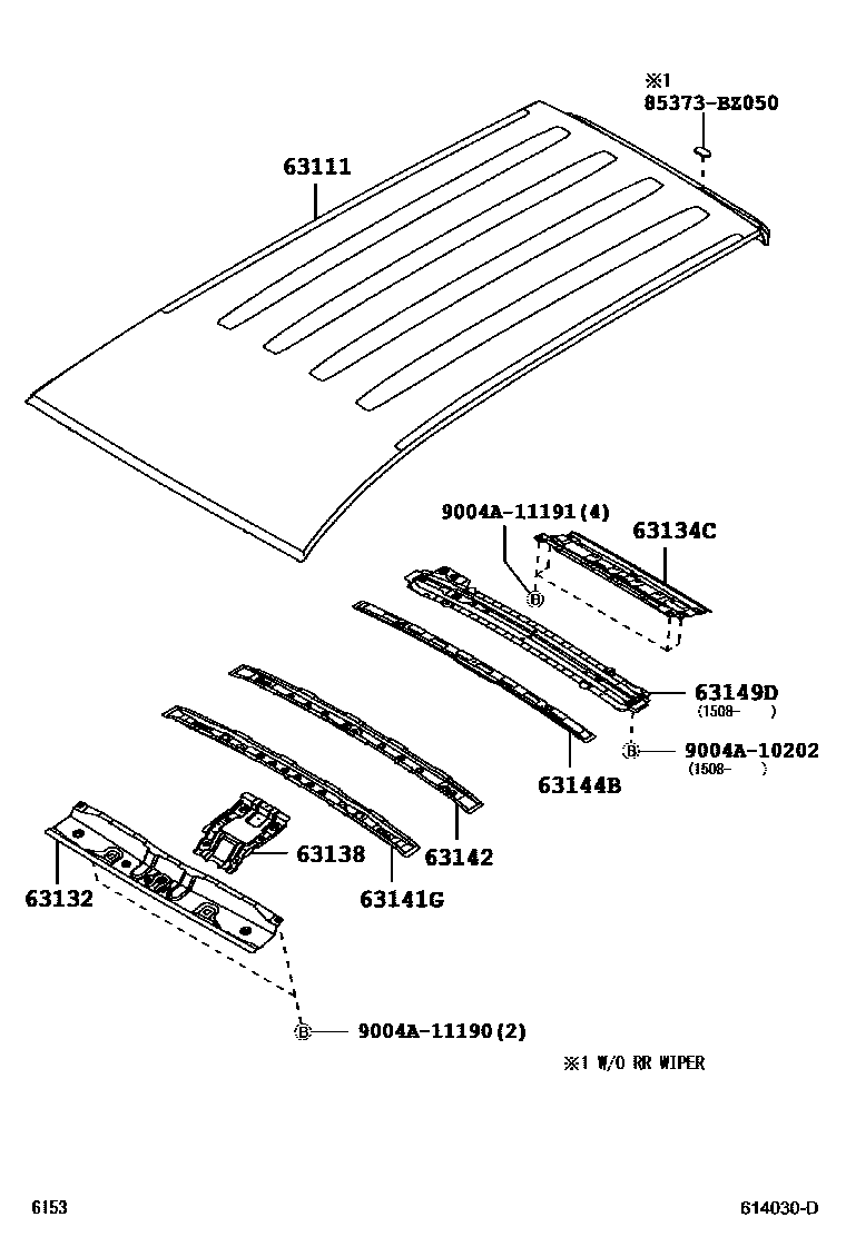 6153 — ROOF PANEL & BACK PANEL