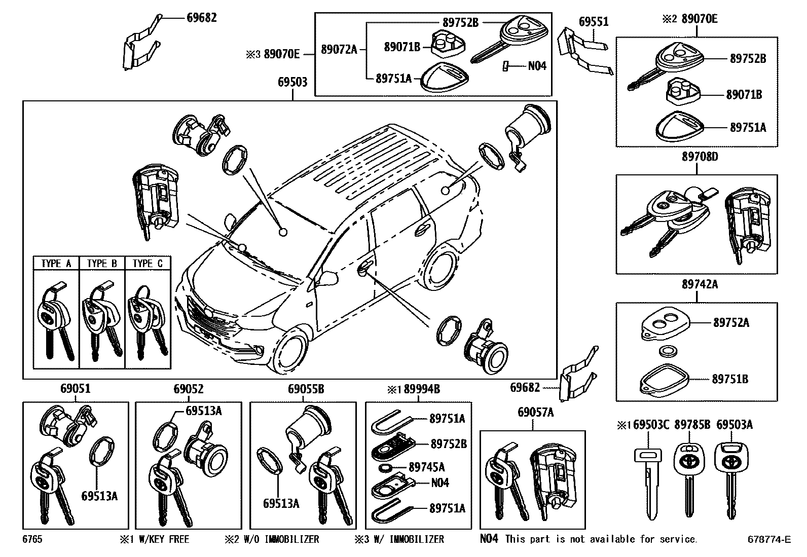 6765 — LOCK CYLINDER SET