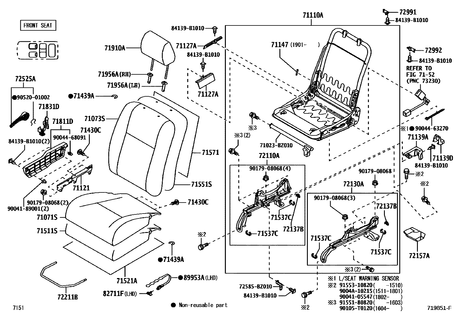 7151 — SEAT & SEAT TRACK