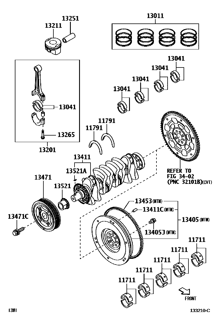 1301 — CRANKSHAFT & PISTON