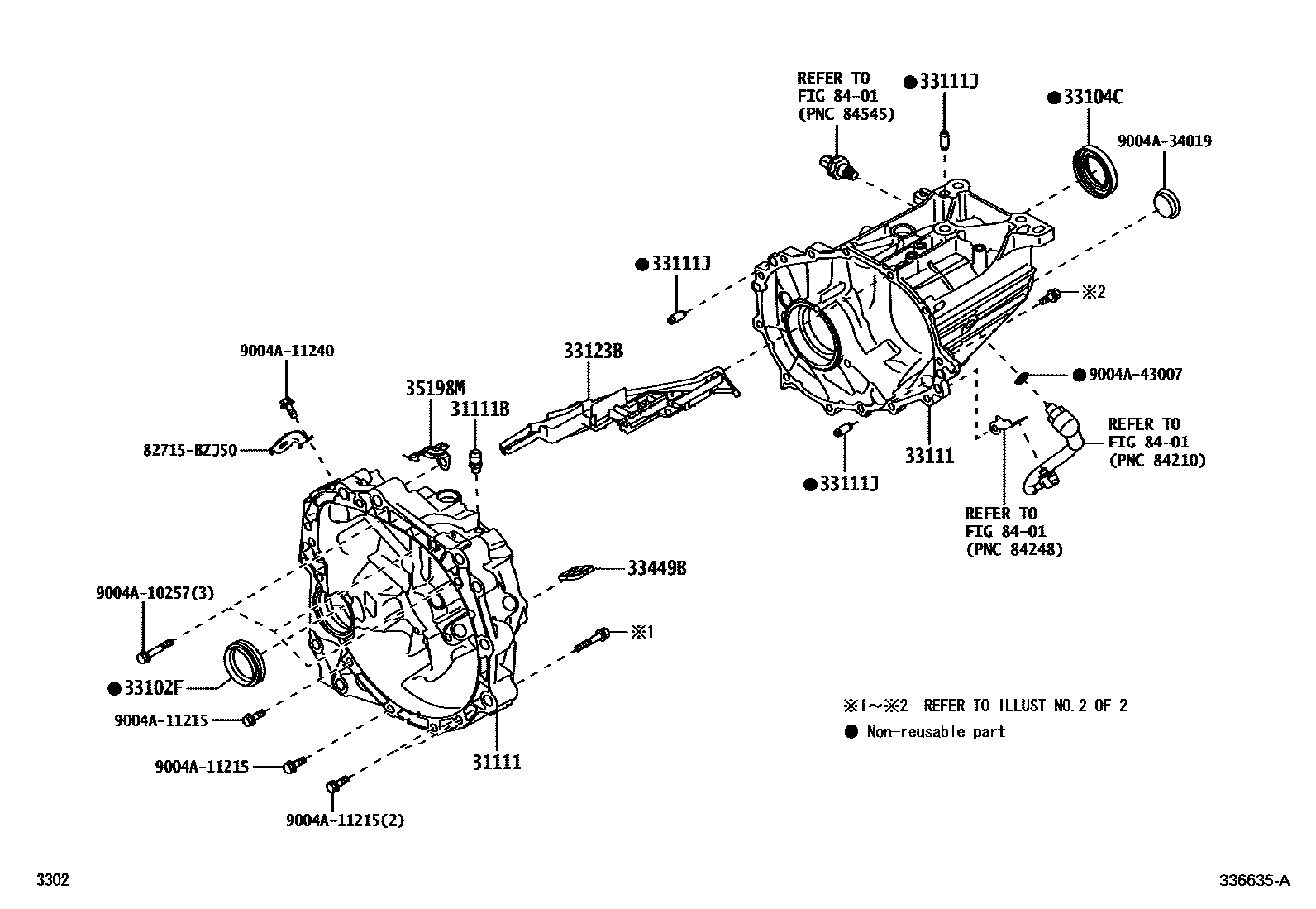 3302 — CLUTCH HOUSING & TRANSMISSION CASE (MTM)