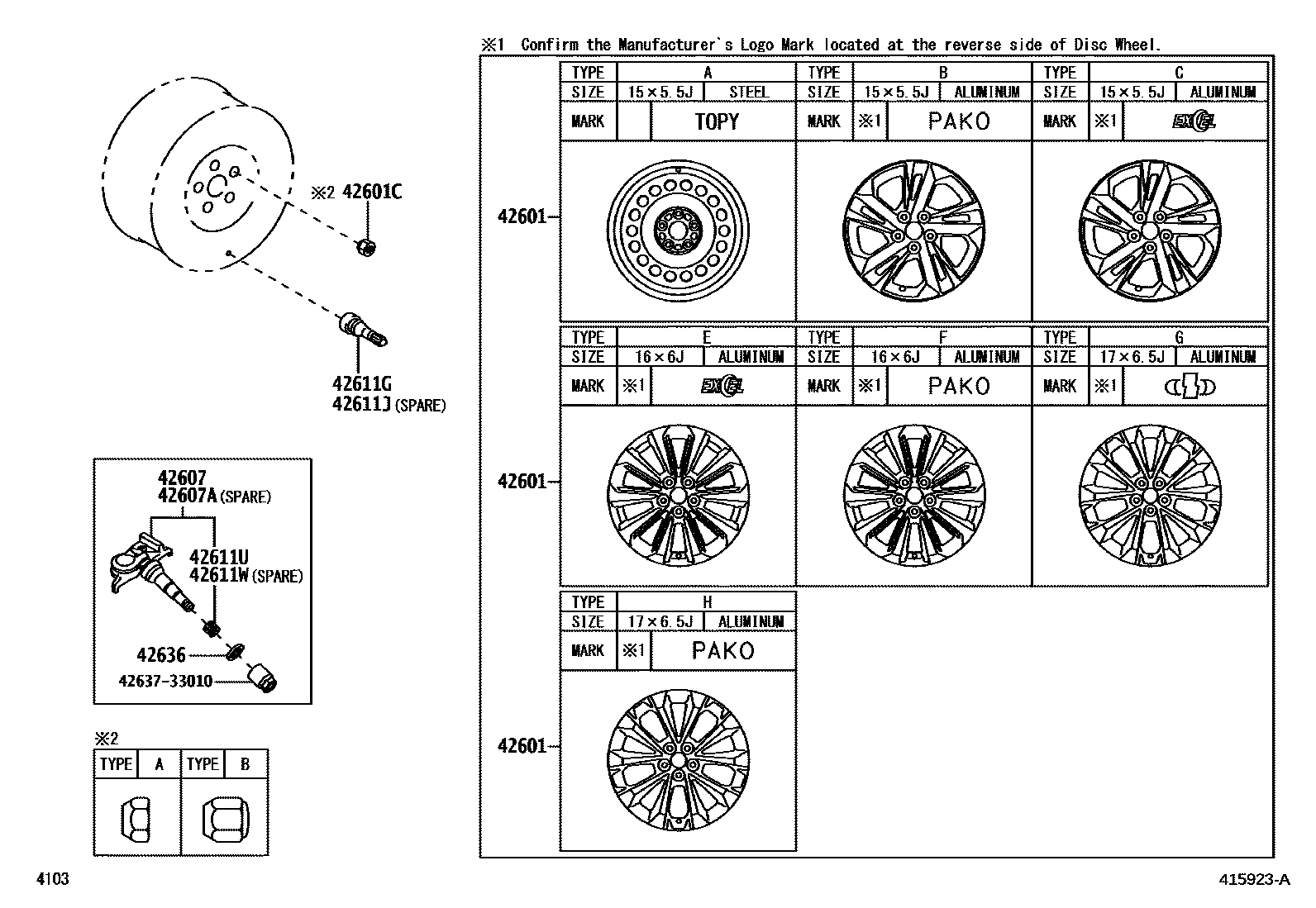 4103 — DISC WHEEL & WHEEL CAP