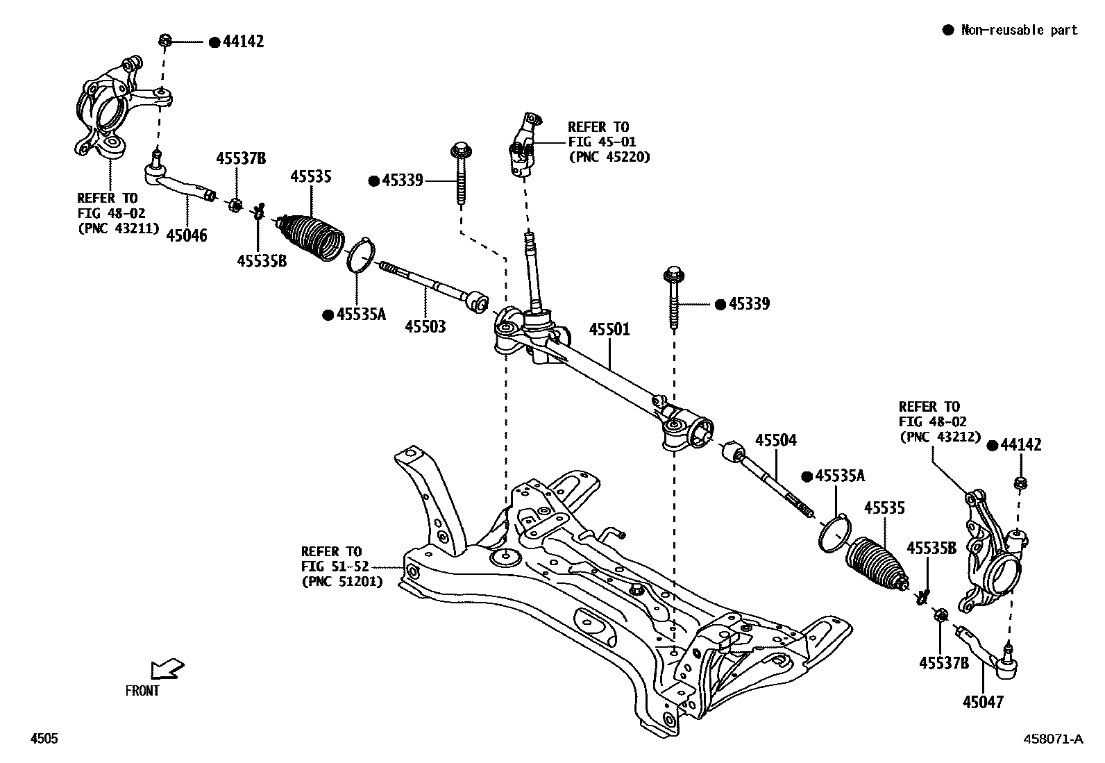 4505 — FRONT STEERING GEAR & LINK