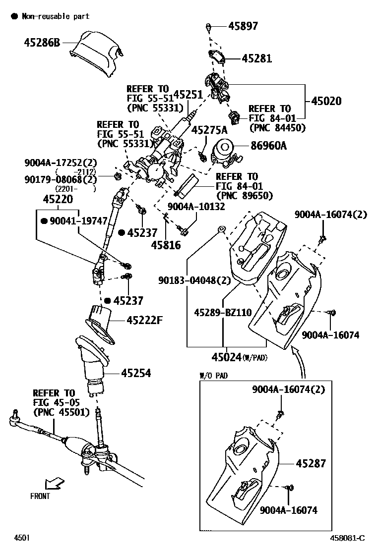 4501 — STEERING COLUMN & SHAFT