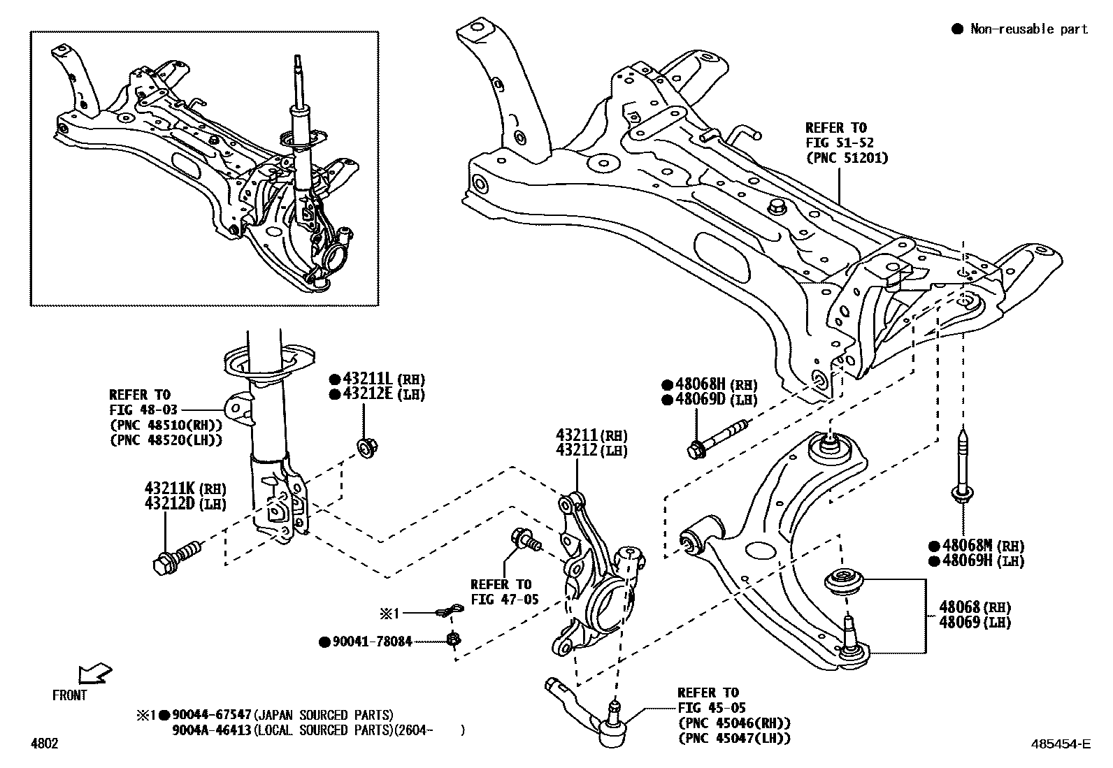 4802 — FRONT AXLE ARM & STEERING KNUCKLE