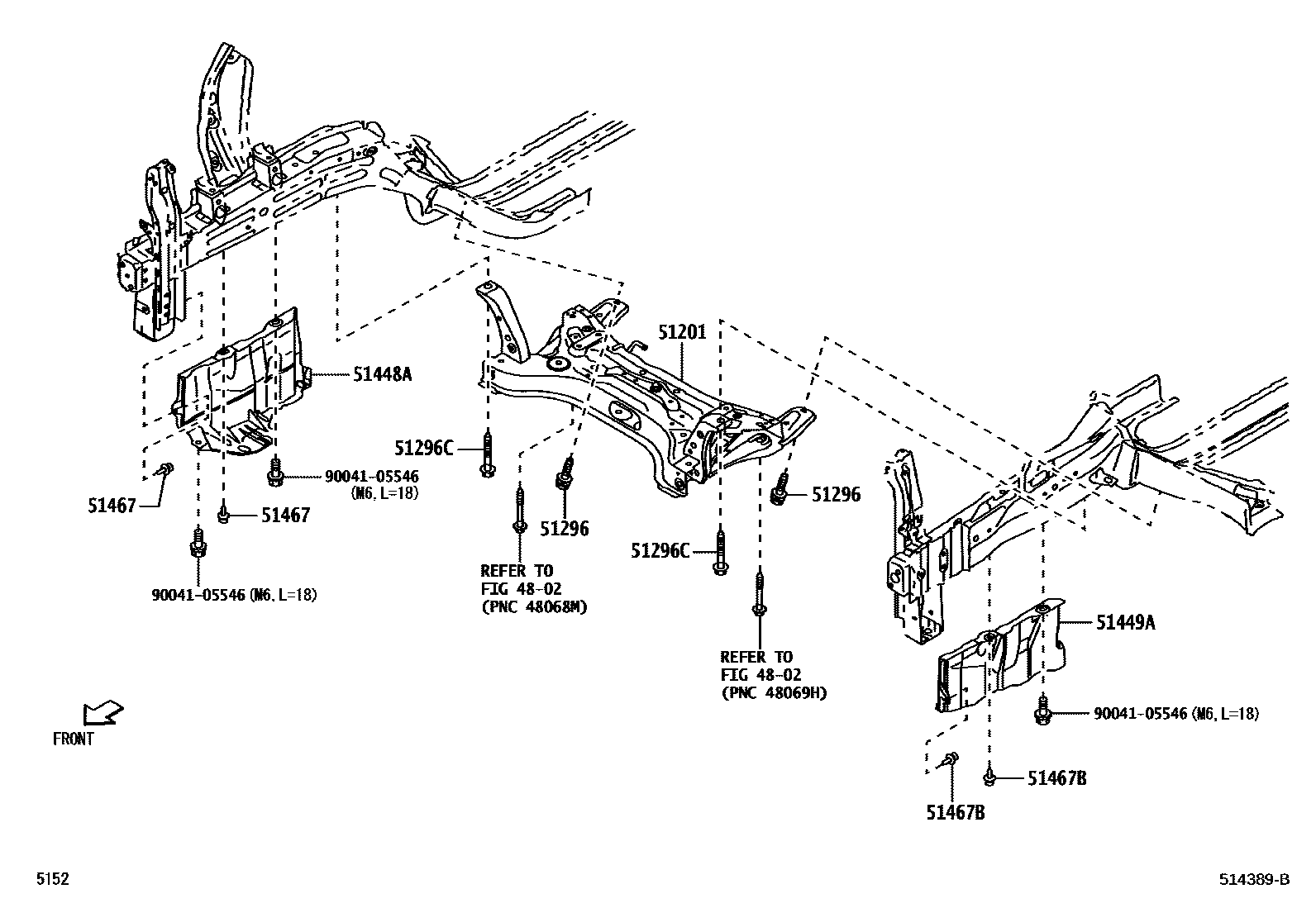 5152 — SUSPENSION CROSSMEMBER & UNDER COVER