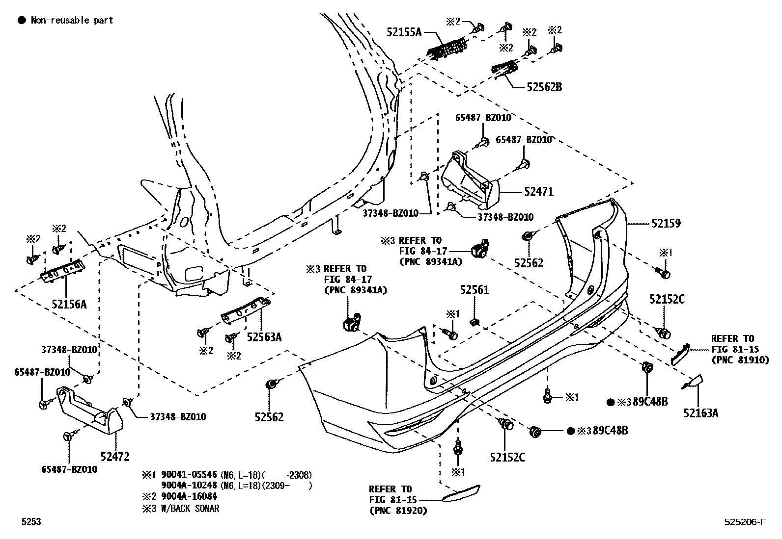 5253 — REAR BUMPER & BUMPER STAY