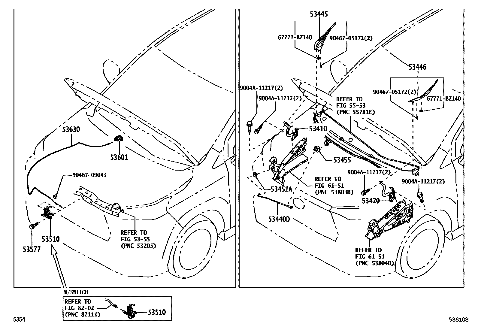 5354 — HOOD LOCK & HINGE