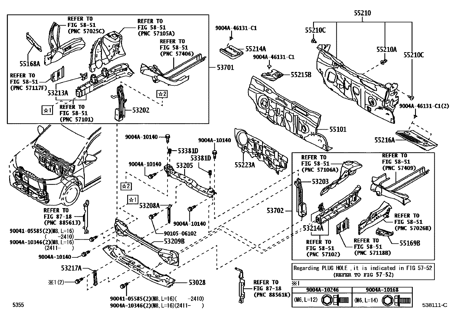 5355 — FRONT FENDER APRON & DASH PANEL