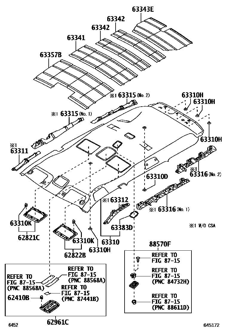 6452 — ROOF HEADLINING & SILENCER PAD