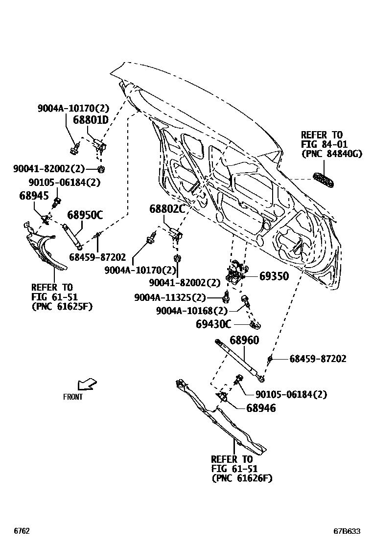 6762 — BACK DOOR LOCK & HINGE
