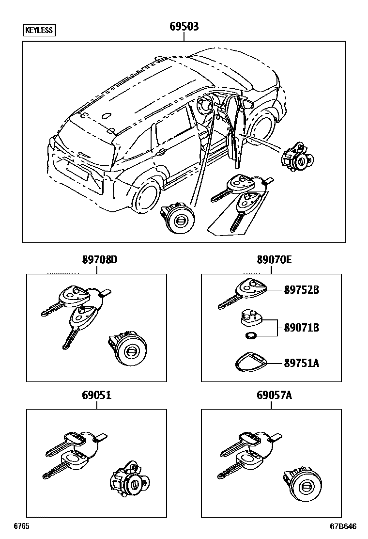 6765 — LOCK CYLINDER SET