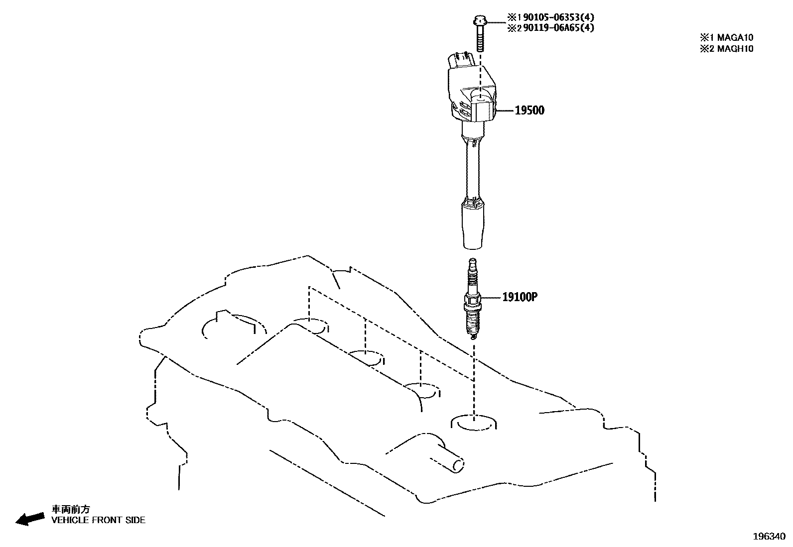1901 — IGNITION COIL & SPARK PLUG / GLOW PLUG