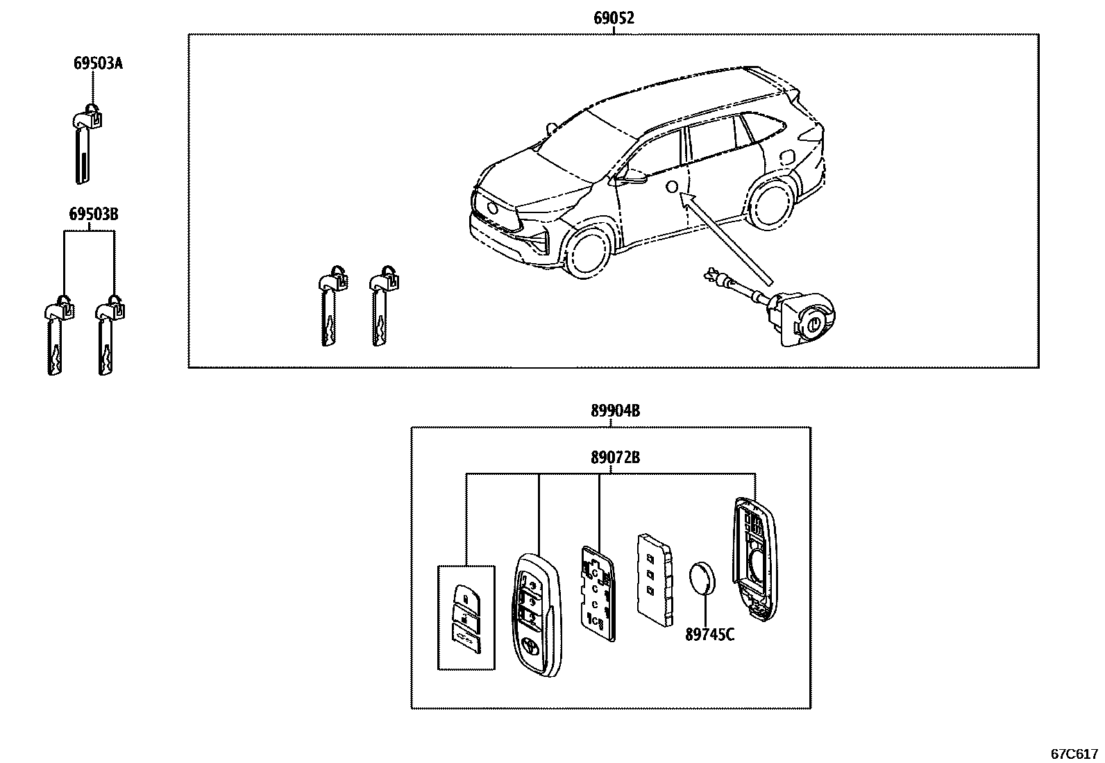 6765 — LOCK CYLINDER SET