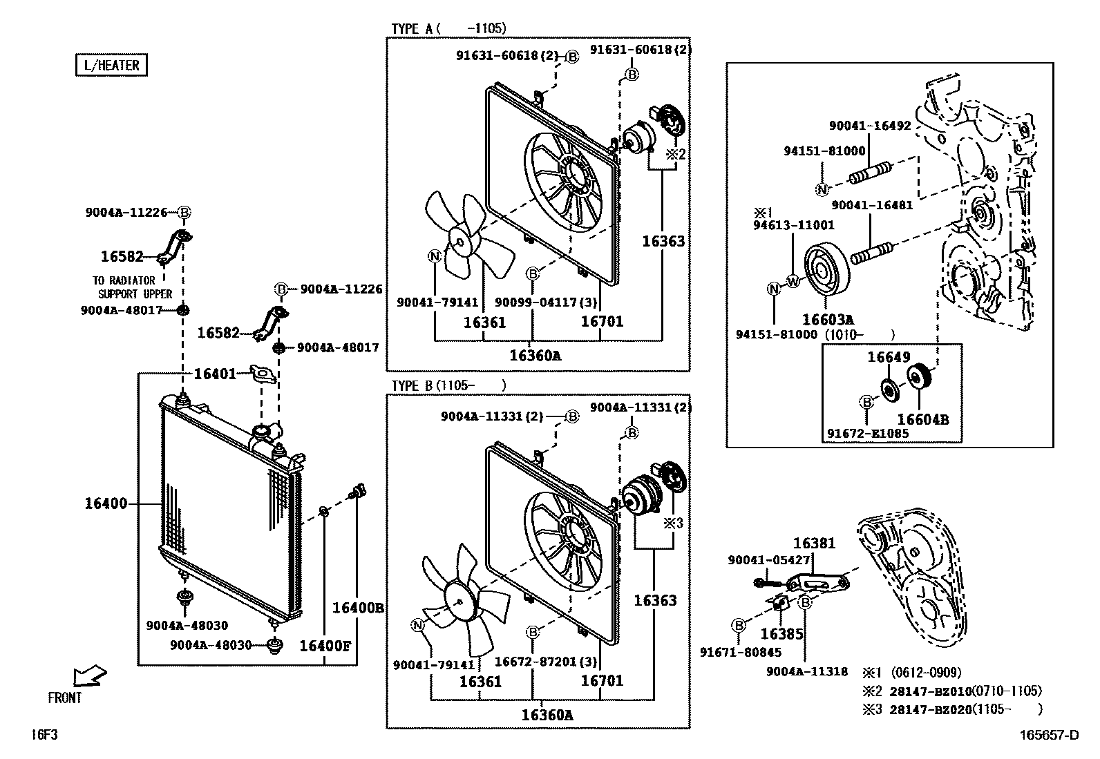 1603 — RADIATOR & WATER OUTLET