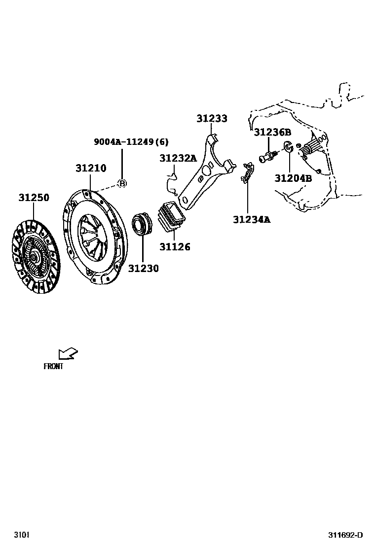 3101 — CLUTCH & RELEASE FORK