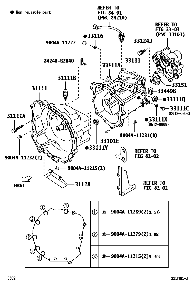 3302 — CLUTCH HOUSING & TRANSMISSION CASE (MTM)