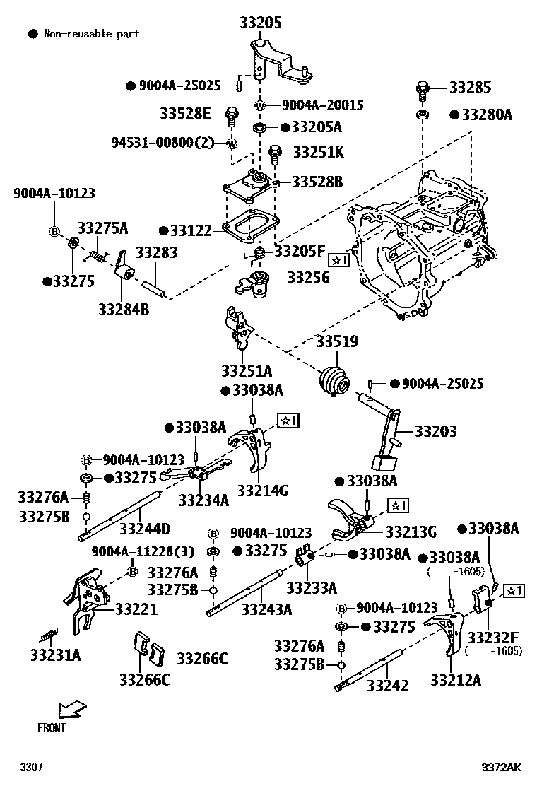 3307 — GEAR SHIFT FORK & LEVER SHAFT (MTM)