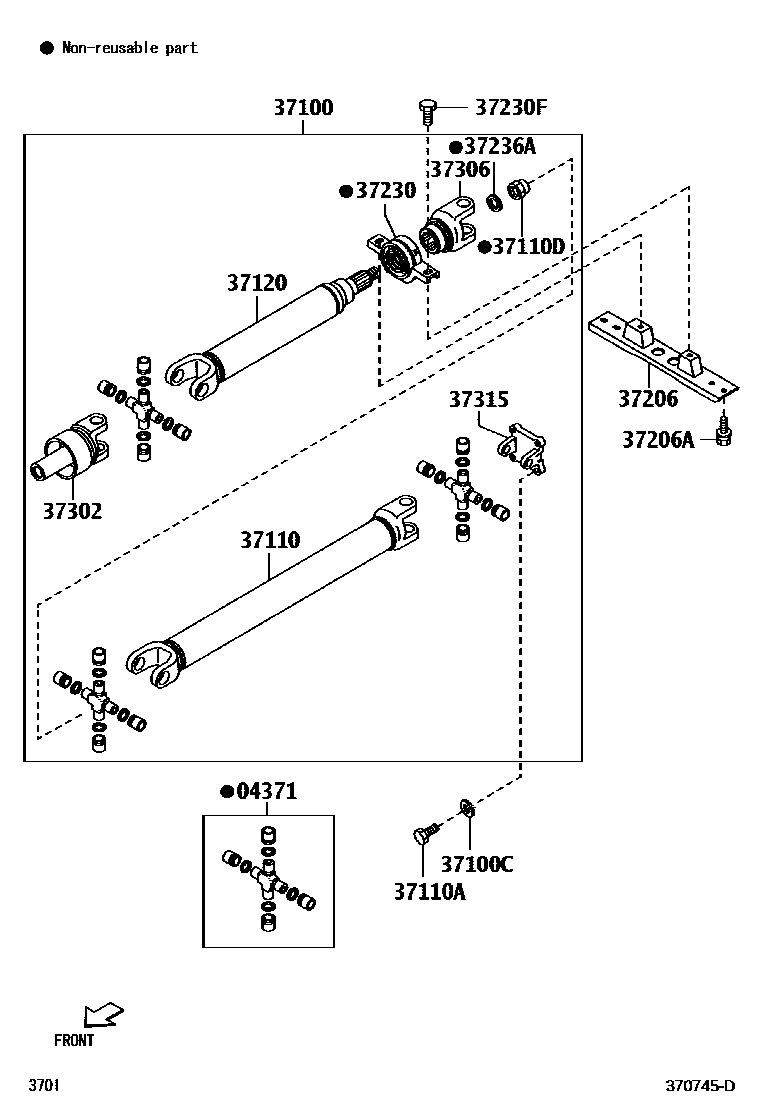 3701 — PROPELLER SHAFT & UNIVERSAL JOINT