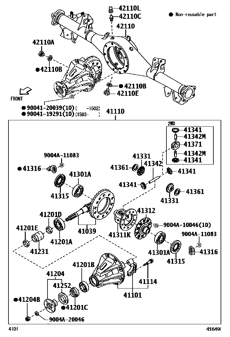 4101 — REAR AXLE HOUSING & DIFFERENTIAL