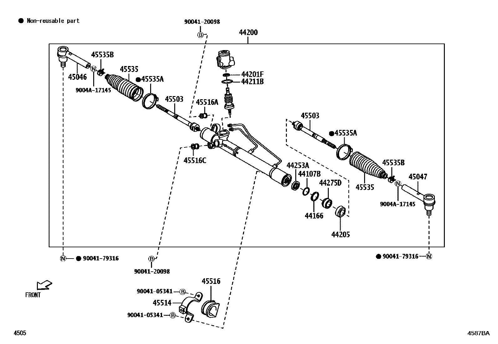 4505 — FRONT STEERING GEAR & LINK