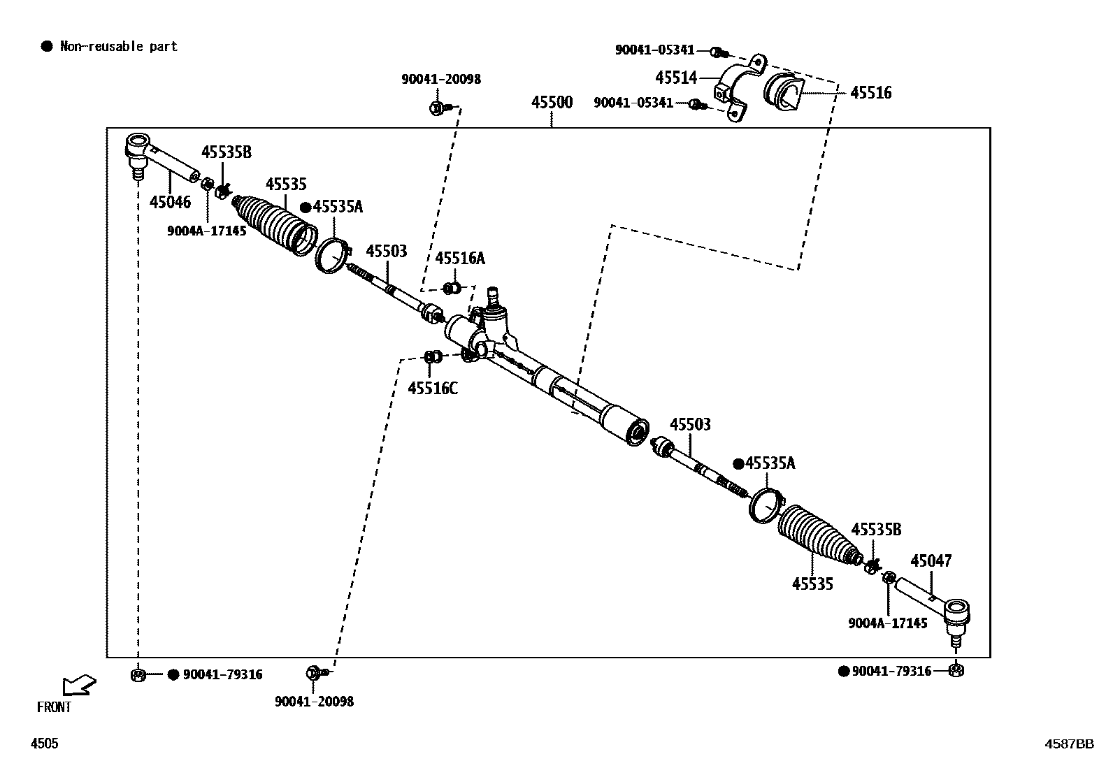 4505 — FRONT STEERING GEAR & LINK