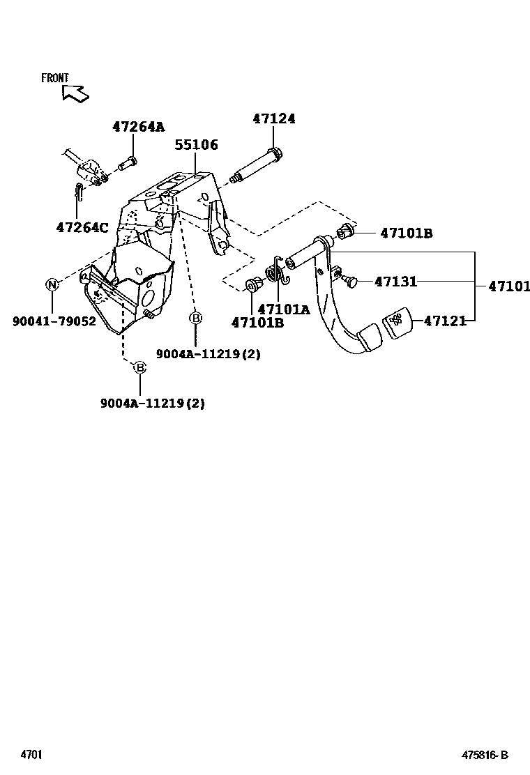 4701 — BRAKE PEDAL & BRACKET