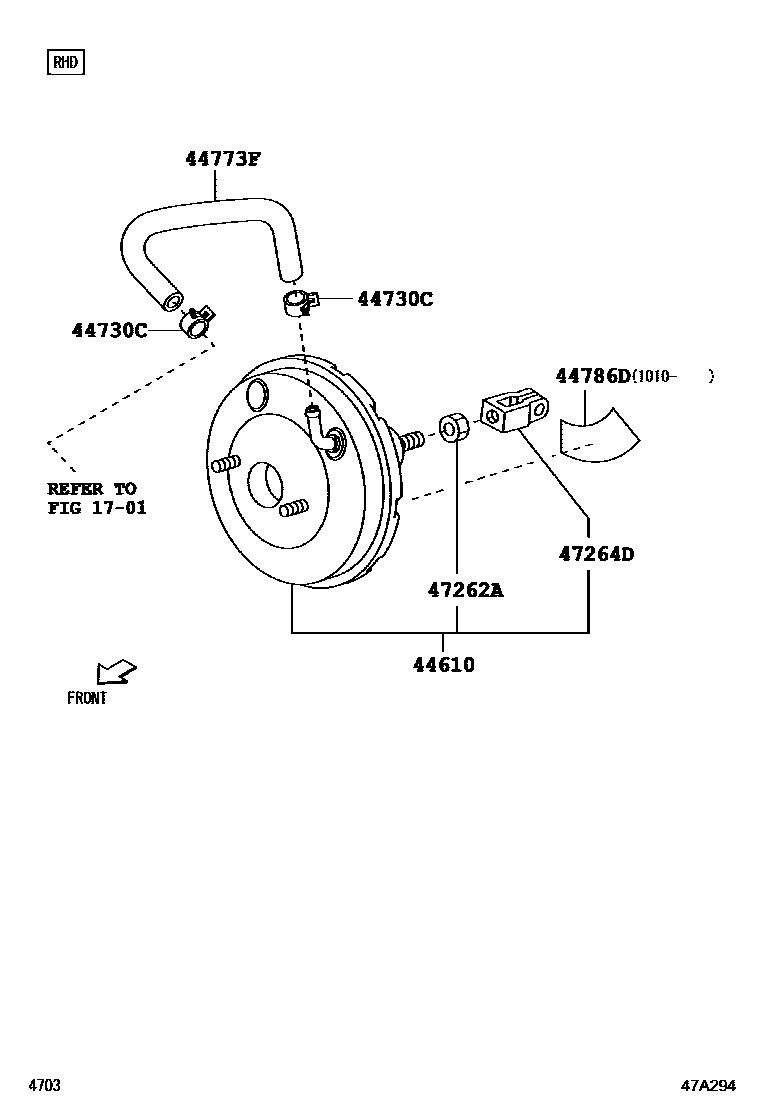 4703 — BRAKE BOOSTER & VACUUM TUBE