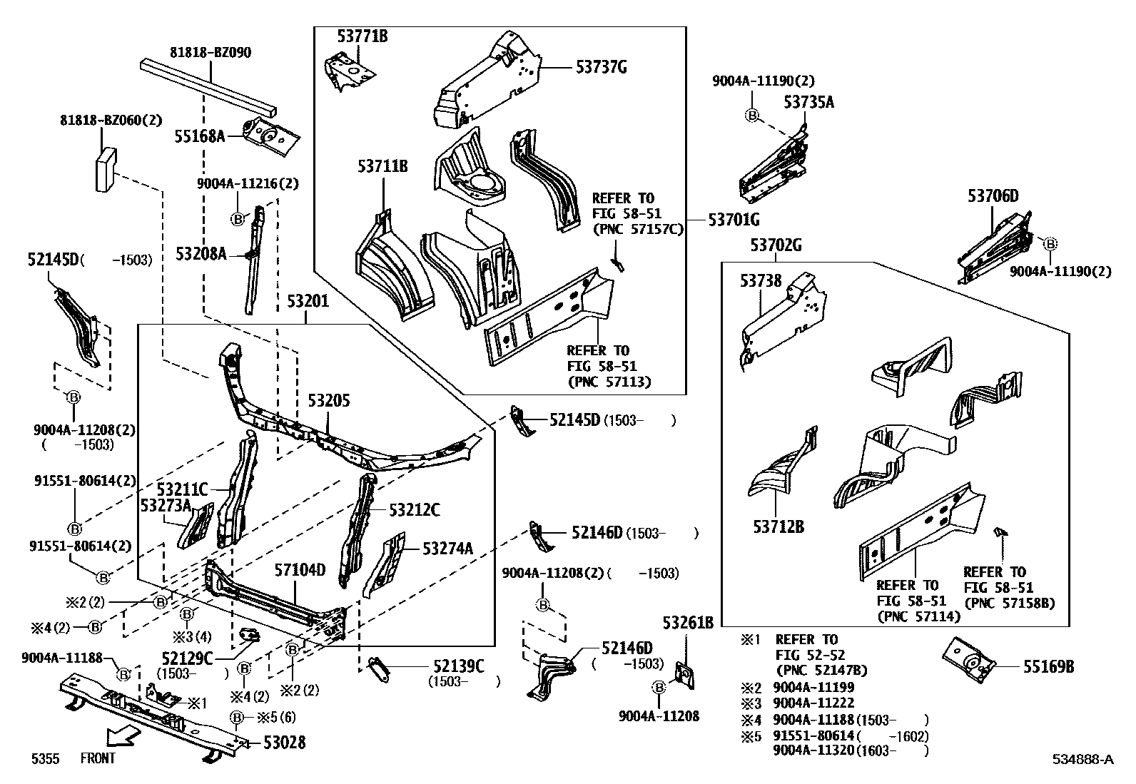 5355 — FRONT FENDER APRON & DASH PANEL
