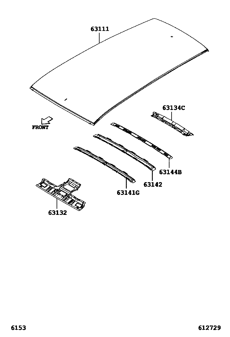 6153 — ROOF PANEL & BACK PANEL