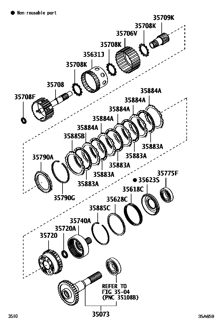 3510 — PLANETARY GEAR, REVERSE PISTON & COUNTER GEAR(ATM)