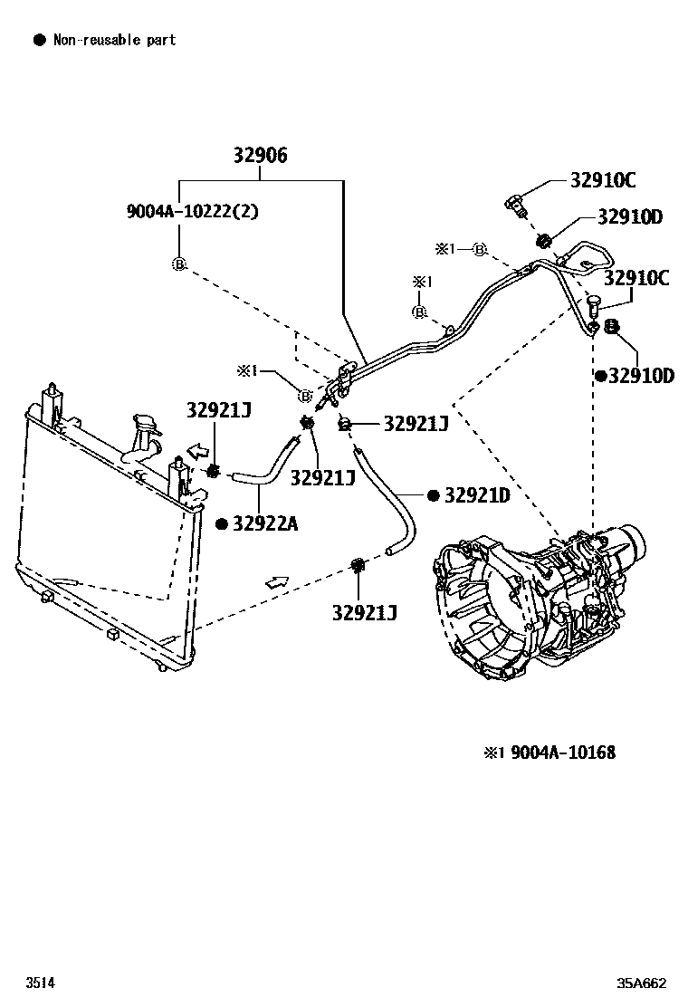 3514 — OIL COOLER & TUBE (ATM)