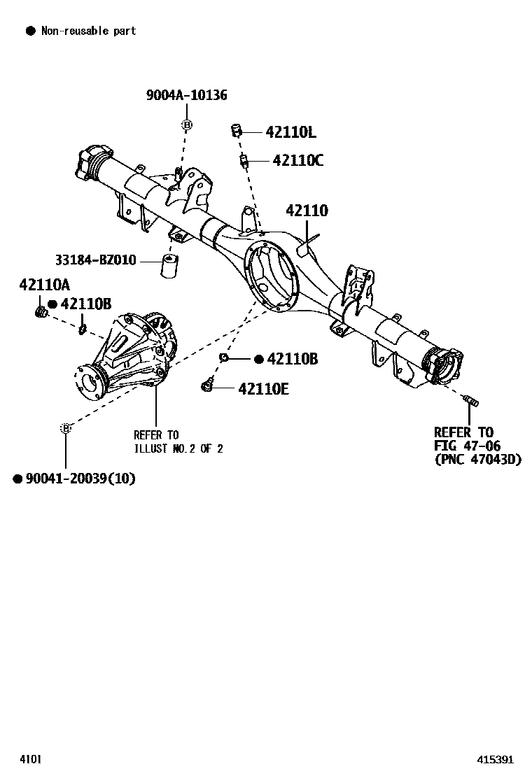 4101 — REAR AXLE HOUSING & DIFFERENTIAL