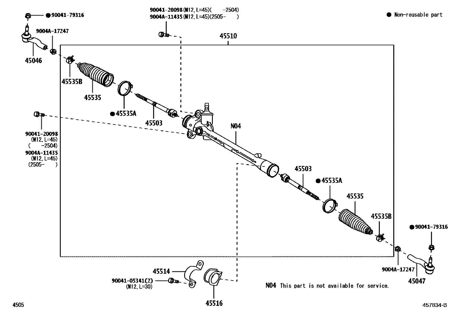 4505 — FRONT STEERING GEAR & LINK