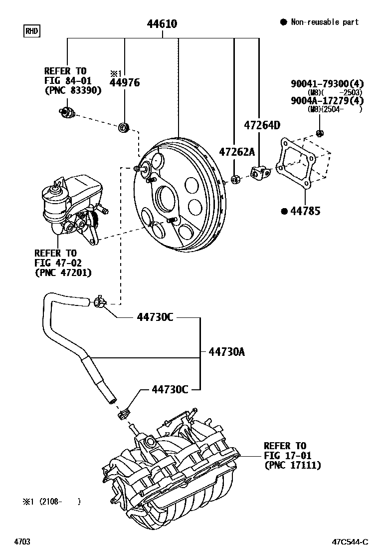 4703 — BRAKE BOOSTER & VACUUM TUBE