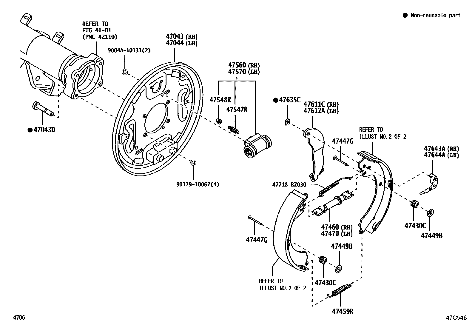 4706 — REAR DRUM BRAKE WHEEL CYLINDER & BACKING PLATE
