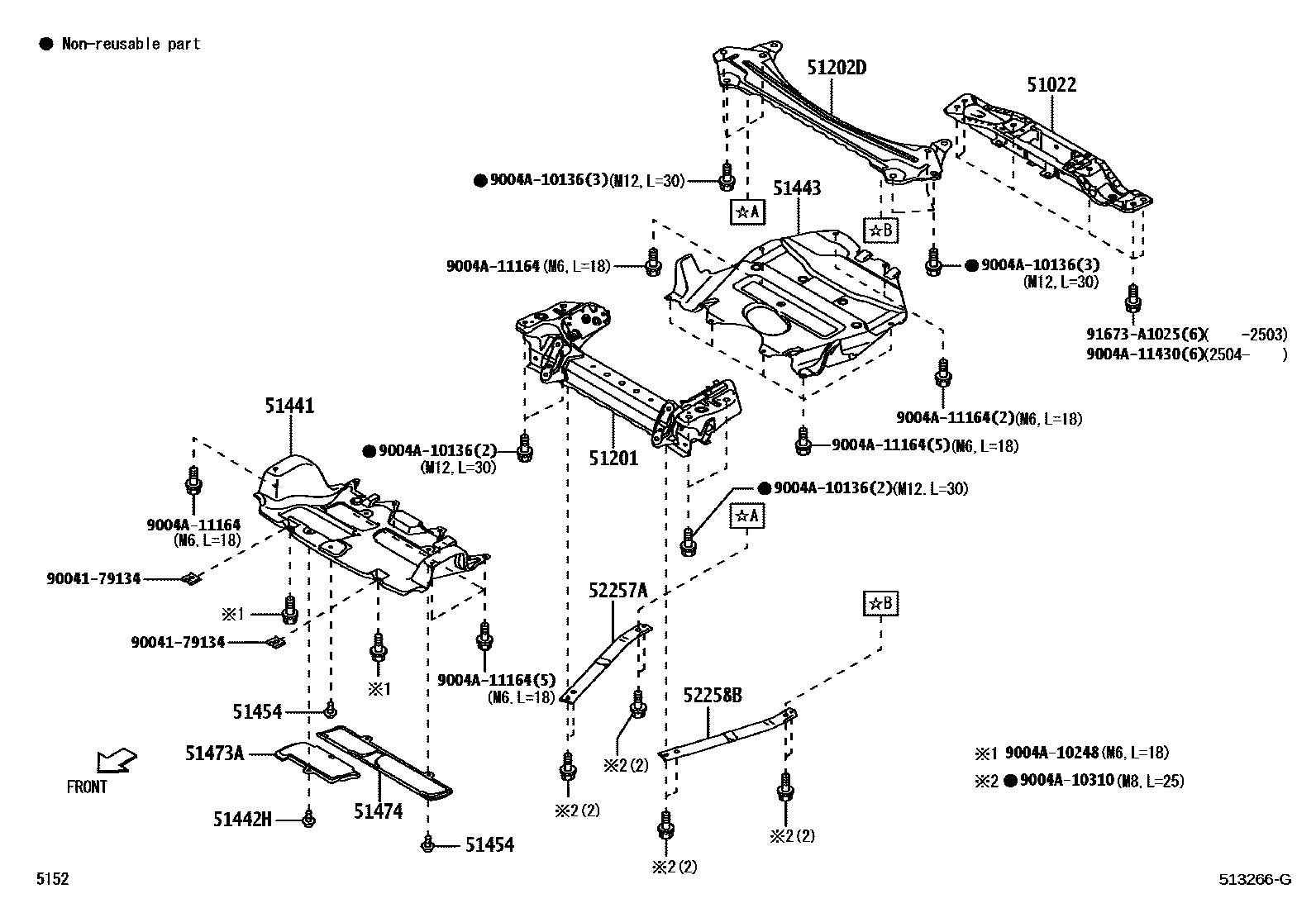5152 — SUSPENSION CROSSMEMBER & UNDER COVER