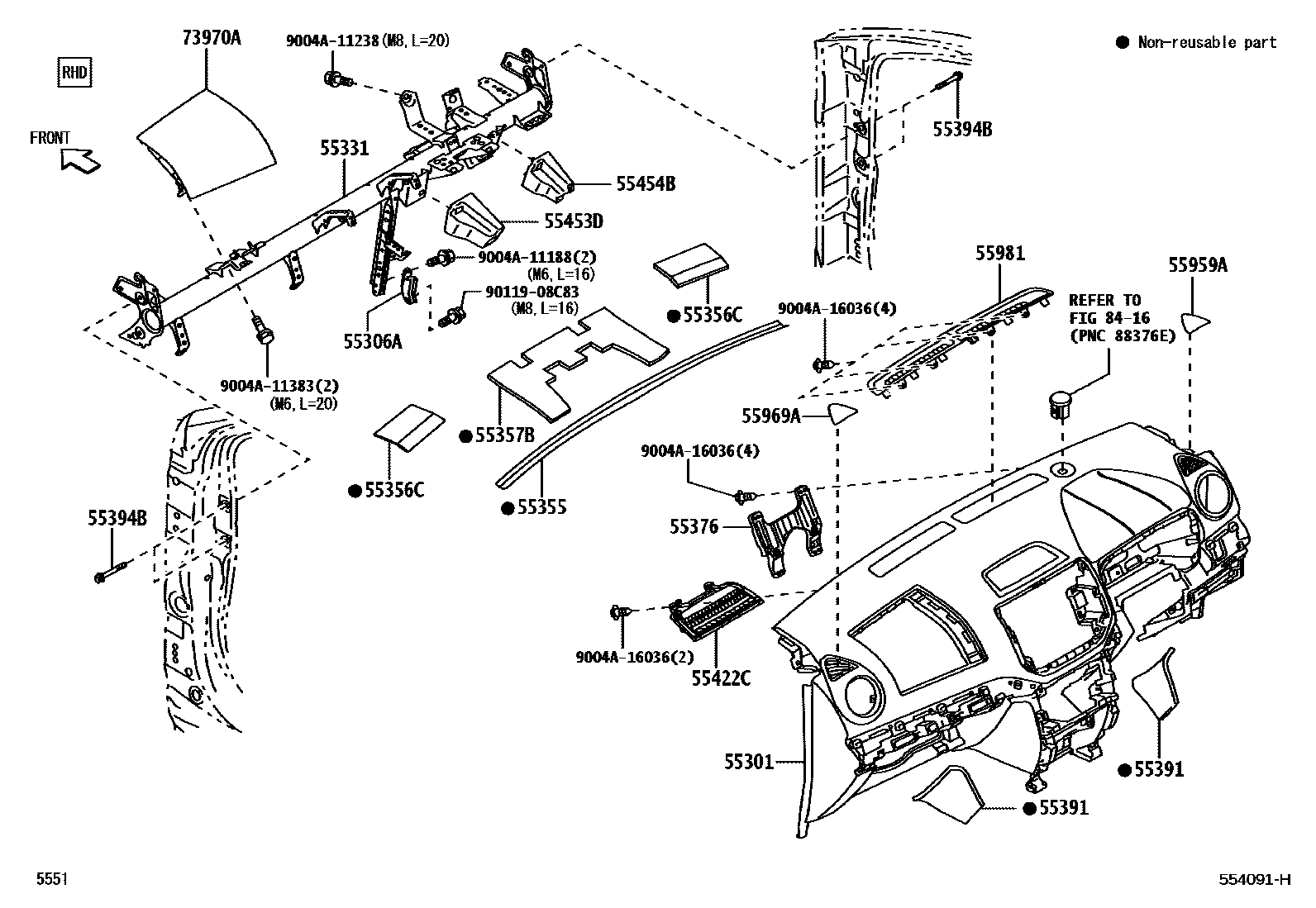 5551 — INSTRUMENT PANEL & GLOVE COMPARTMENT