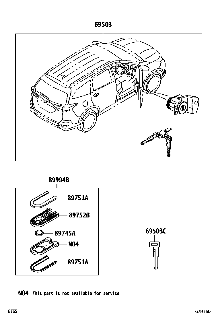 6765 — LOCK CYLINDER SET