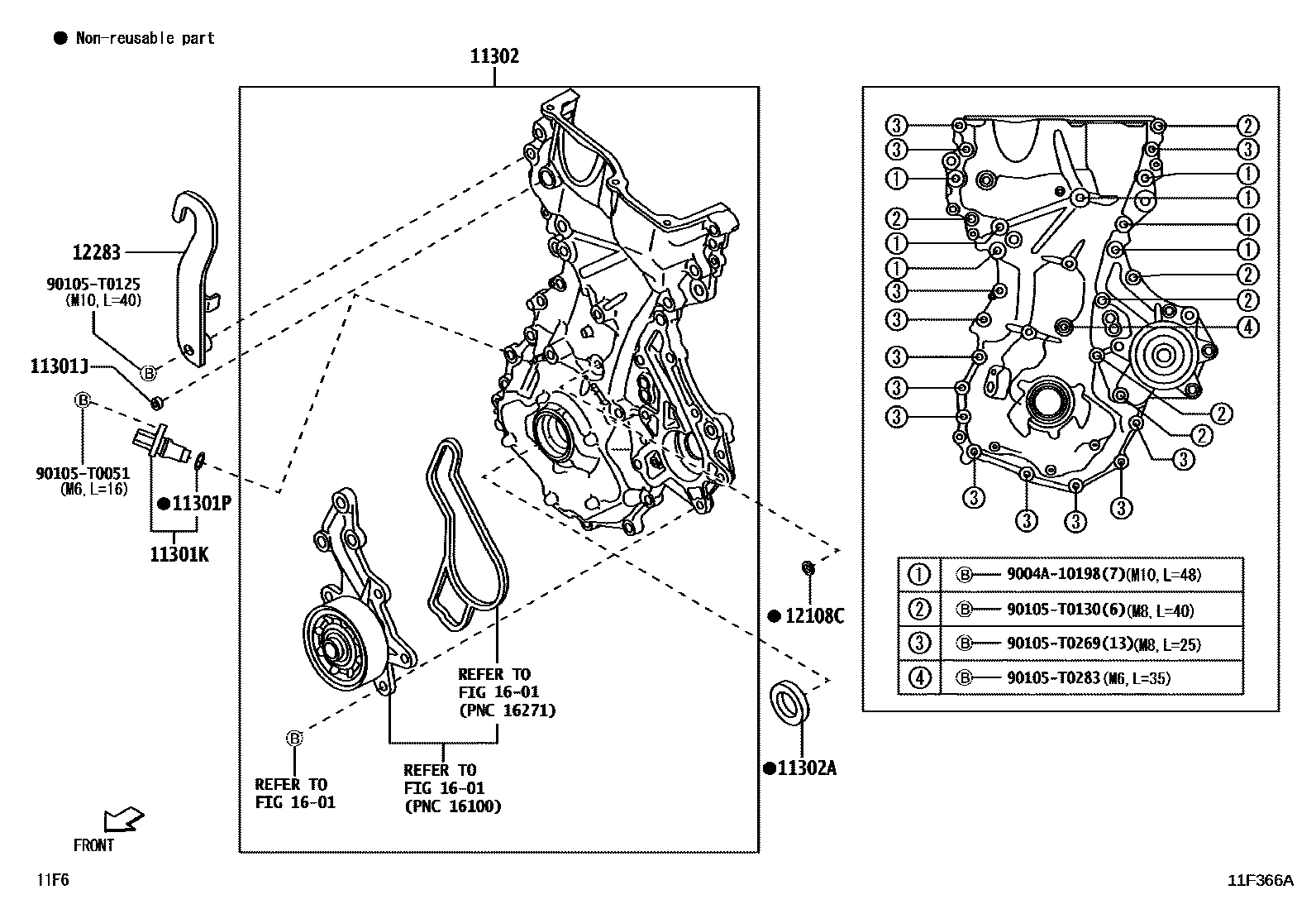 1106 — TIMING GEAR COVER & REAR END PLATE