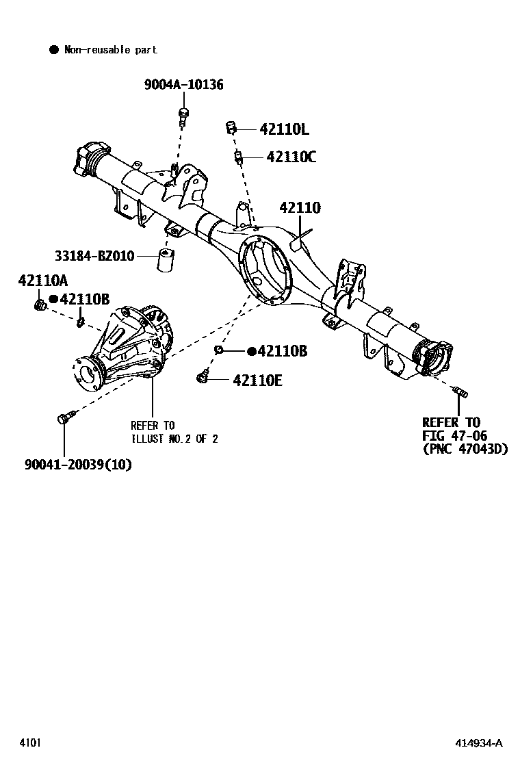 4101 — REAR AXLE HOUSING & DIFFERENTIAL