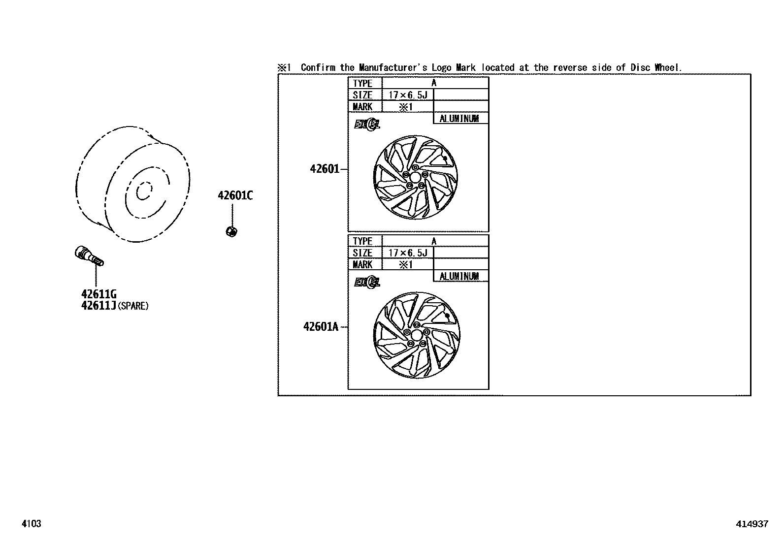 4103 — DISC WHEEL & WHEEL CAP