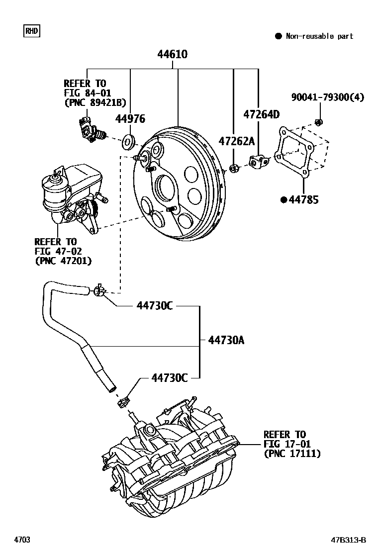 4703 — BRAKE BOOSTER & VACUUM TUBE