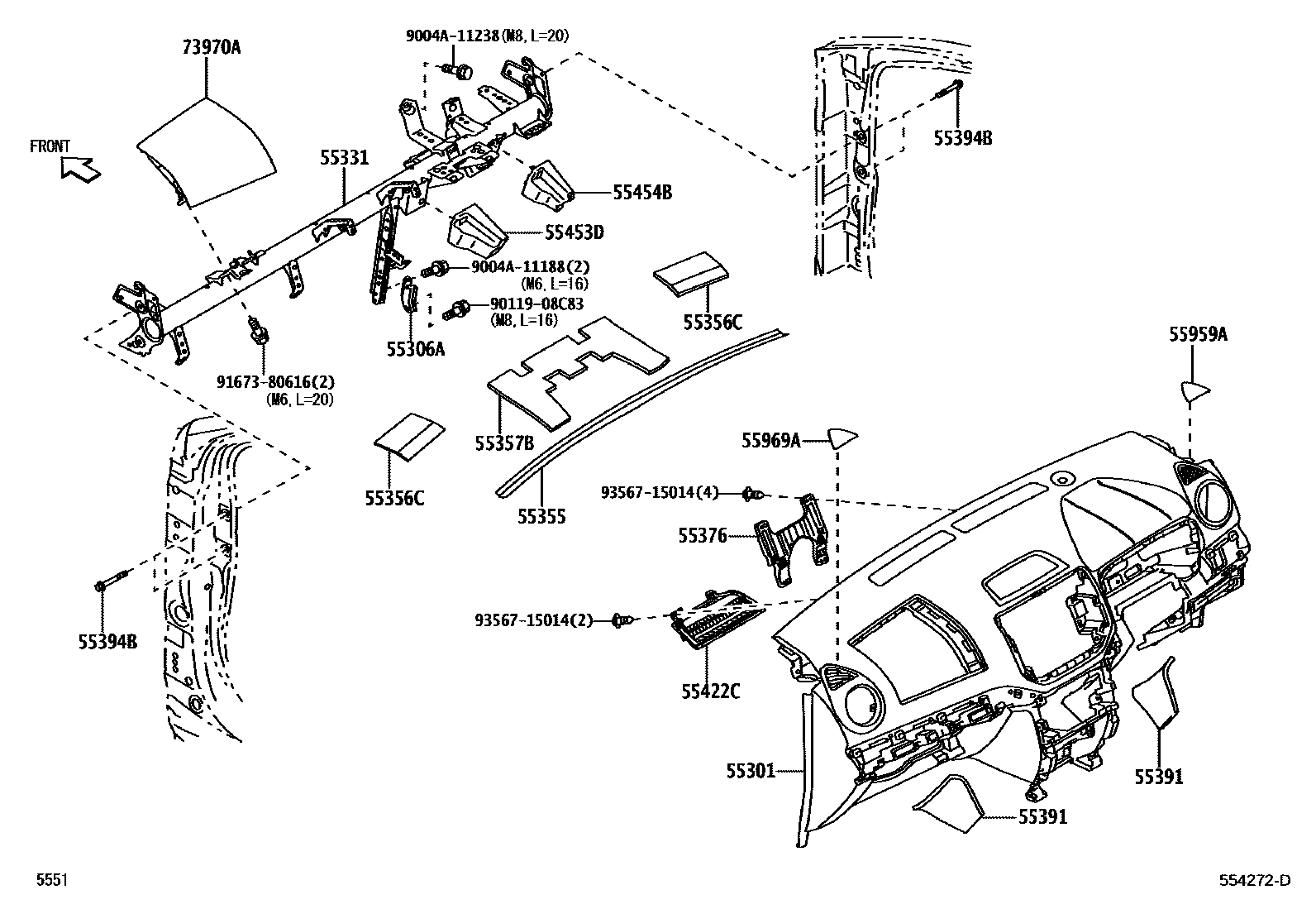 5551 — INSTRUMENT PANEL & GLOVE COMPARTMENT