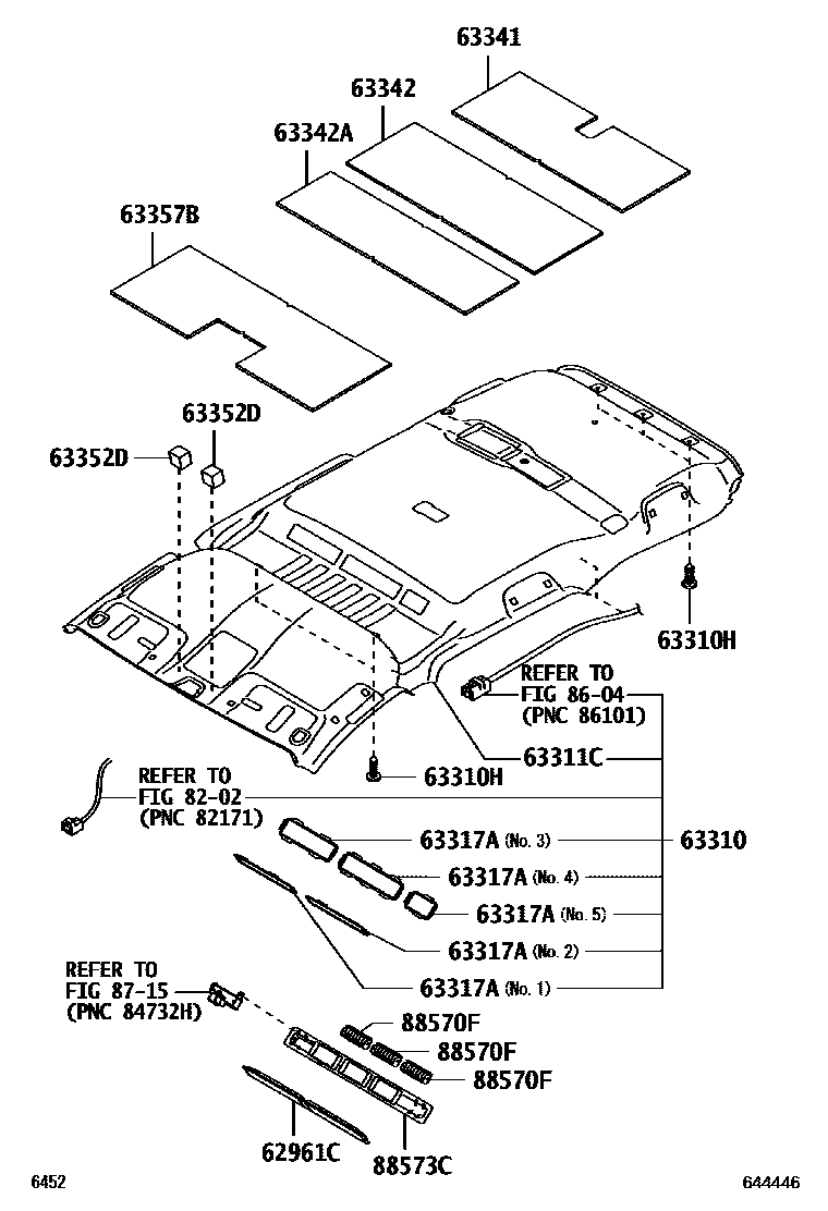 6452 — ROOF HEADLINING & SILENCER PAD