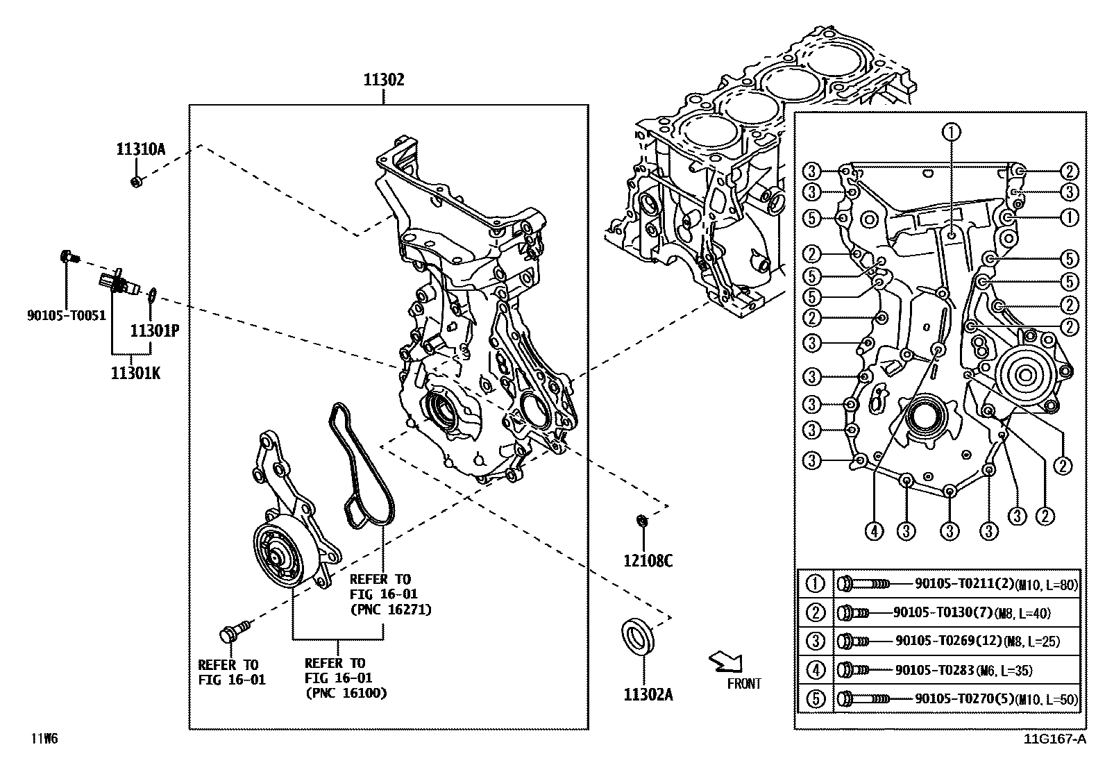 1106 — TIMING GEAR COVER & REAR END PLATE