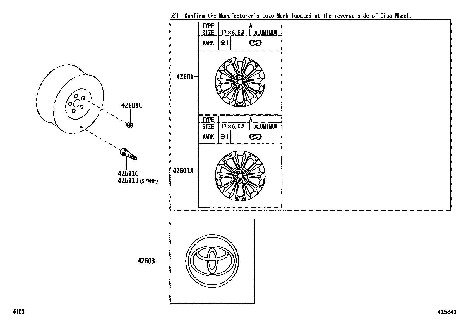 4103 — DISC WHEEL & WHEEL CAP