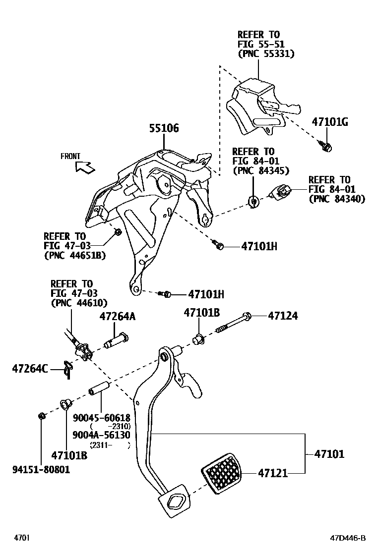 4701 — BRAKE PEDAL & BRACKET